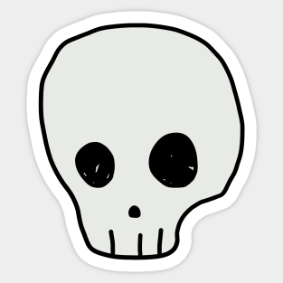 japanese cute skull Sticker